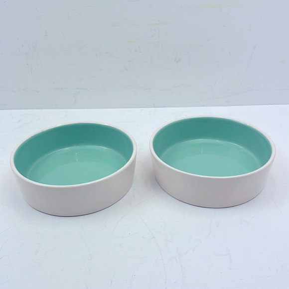 Rae Dunn Artisan Collections By Magenta Set of 2 SIP Cat Small Dog Pet Bowls - Picture 4 of 6